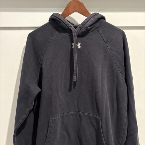 Under Armour Hoodie Mens Medium Pullover Sweatshirt Kangaroo Pocket 1379757 - Picture 3 of 12